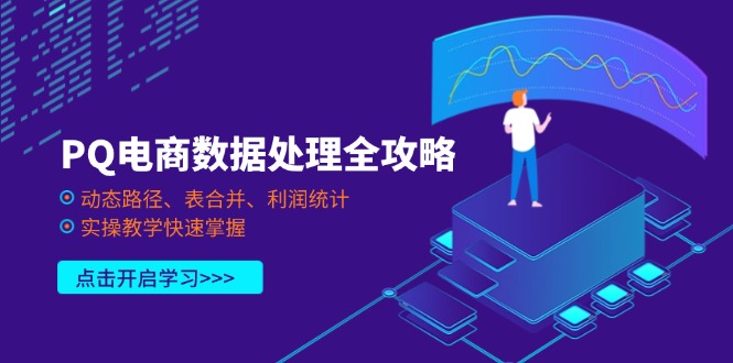 （14240期）PQ电商数据处理全攻略，动态路径、表合并、利润统计，实操教学快速掌握-聚成轻创