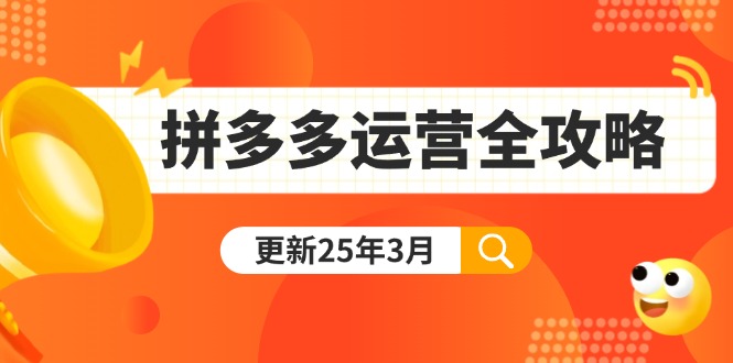 （14184期）拼多多运营全攻略：从0到日销千单,爆款内功+付费推广+黑科技(更新25年3月)-聚成轻创